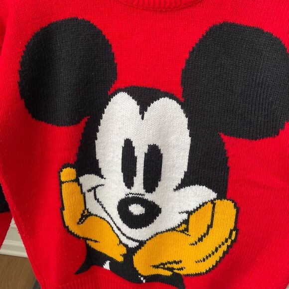 Vintage 80s Disney Mickey & Co Sweater Red S - Picture 3 of 6